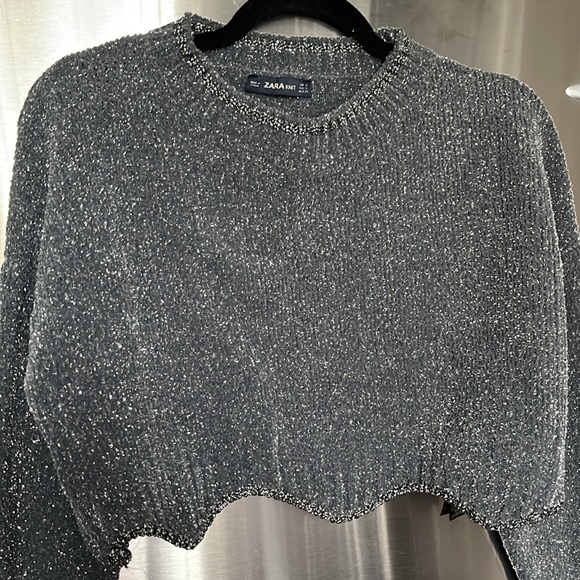 ZARA CROPPED SWEATER NWOT - Picture 2 of 9